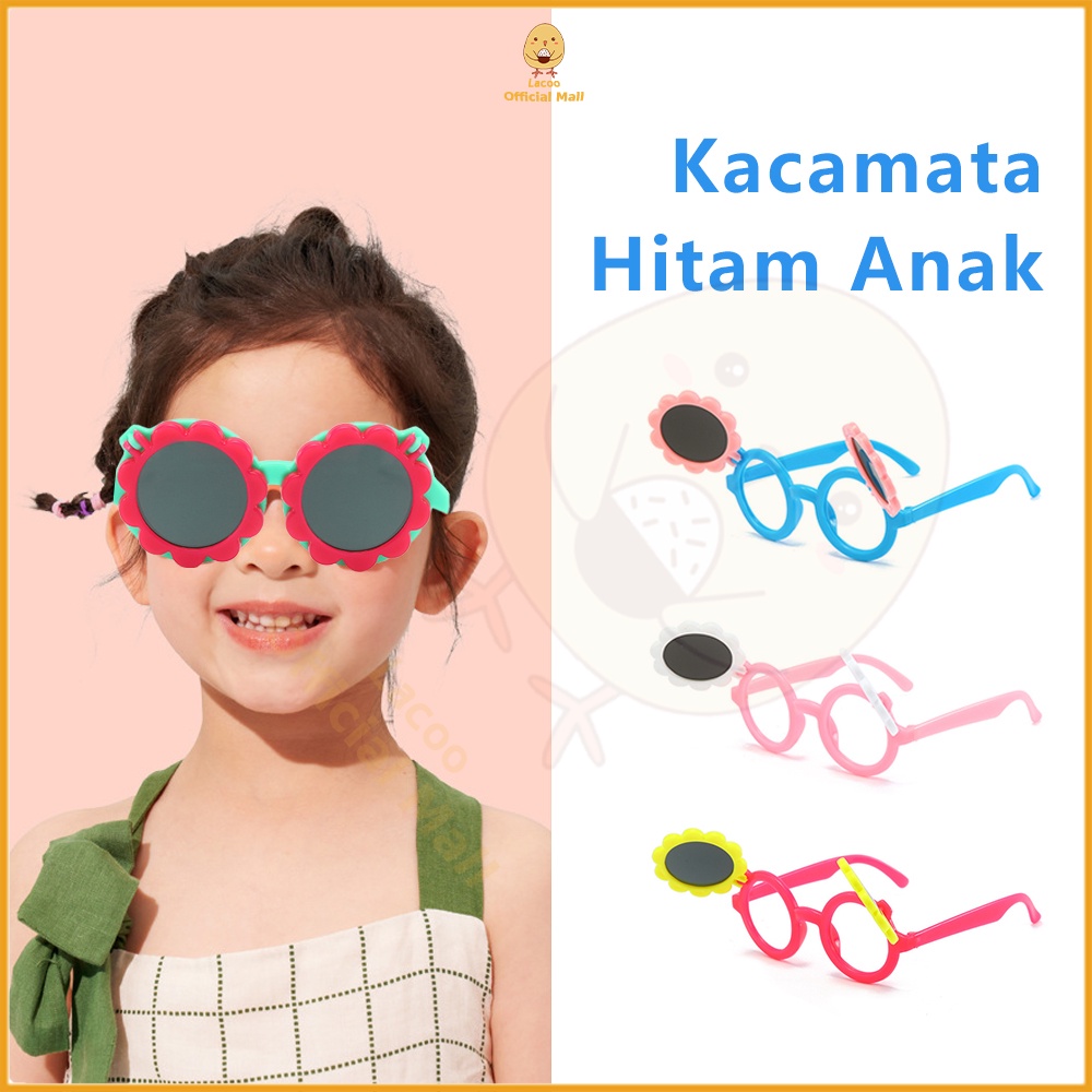Lacoo Kacamata anak lucu Kacamata hitam bayi anak 0-8 Tahun Sunglasses anak import