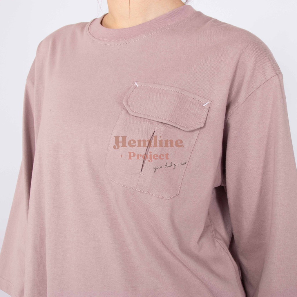 Haura Oversized Plain Top Lilac