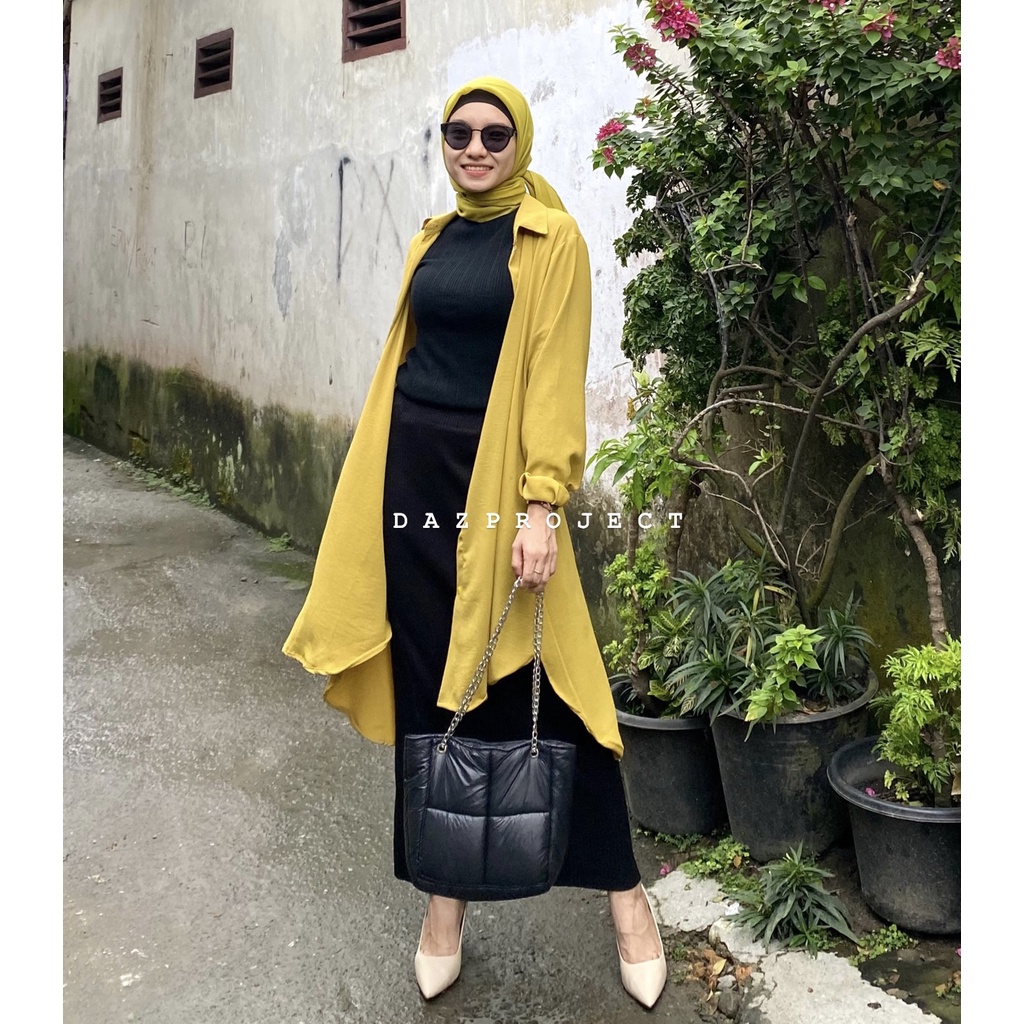 Salsa Tunik Polos Crincle Tunik Crincle by Dazproject