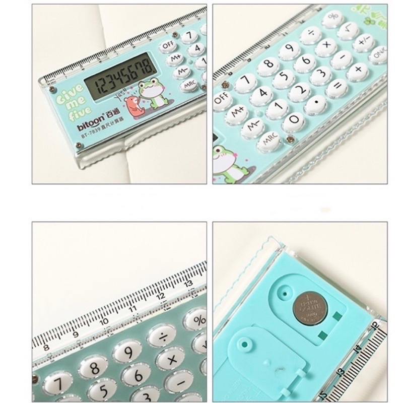 mini calculator ruler penggaris kalkultor imut