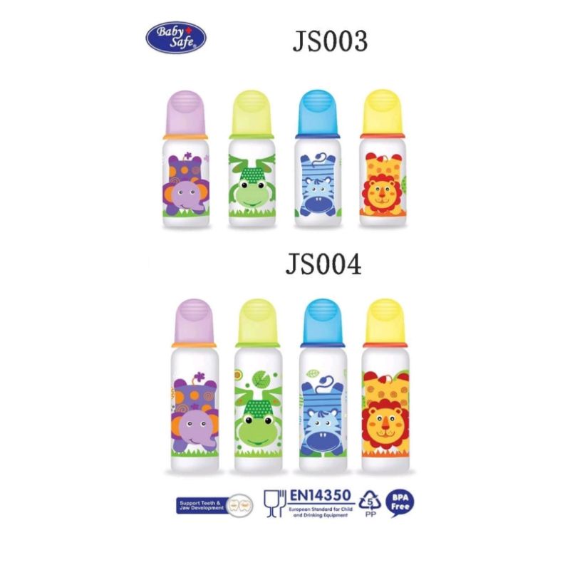 [125ml / 250ml] Baby Safe Botol Susu Bayi  (JS003 / JS004)