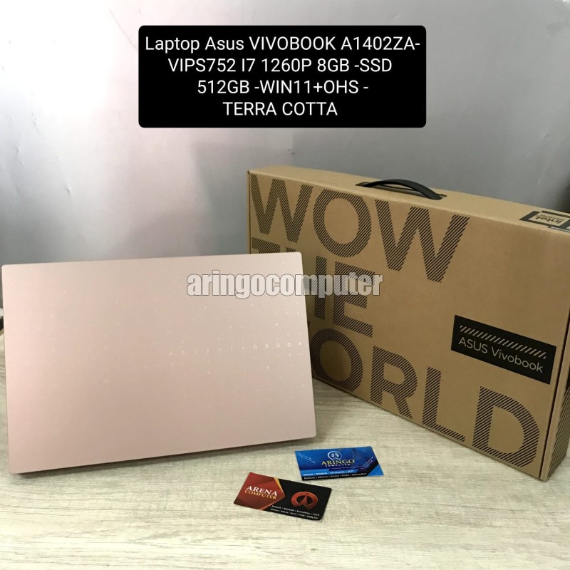 Laptop Asus VIVOBOOK A1402ZA-VIPS752 I7 1260P 8GB -SSD 512GB -WIN11+OHS -TERRA COTTA