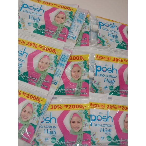 POSH Girl Deodorant Lotion Sachet (1renceng = 12sachet)extra bonus sachat jadi 14 Sachet 1renceng