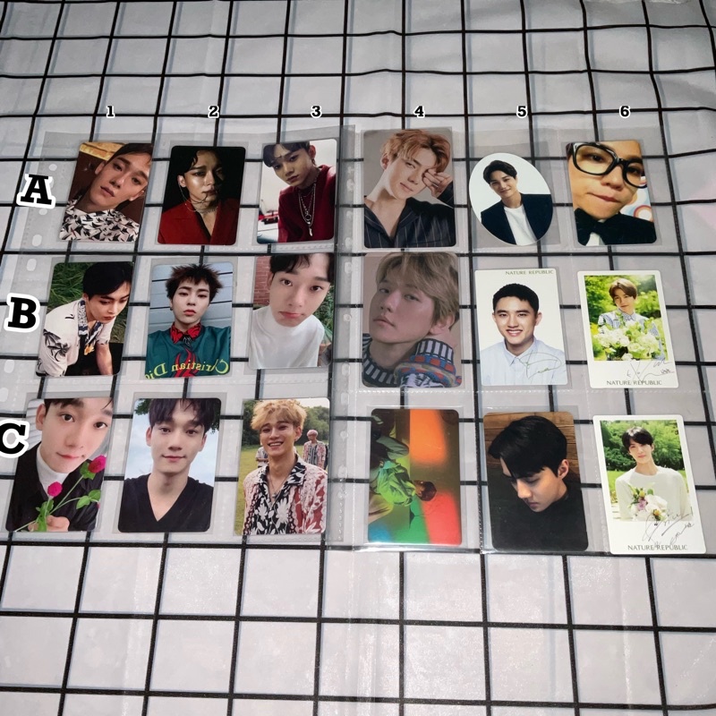 Exo photocard official chen bbh sehun xiumin do