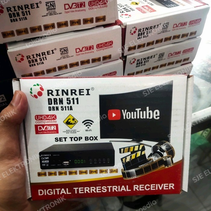 STB RINREI DRN511A/DRN-511A SET TOP BOX DIGITAL RECIEVER DVBT2 UHD4K