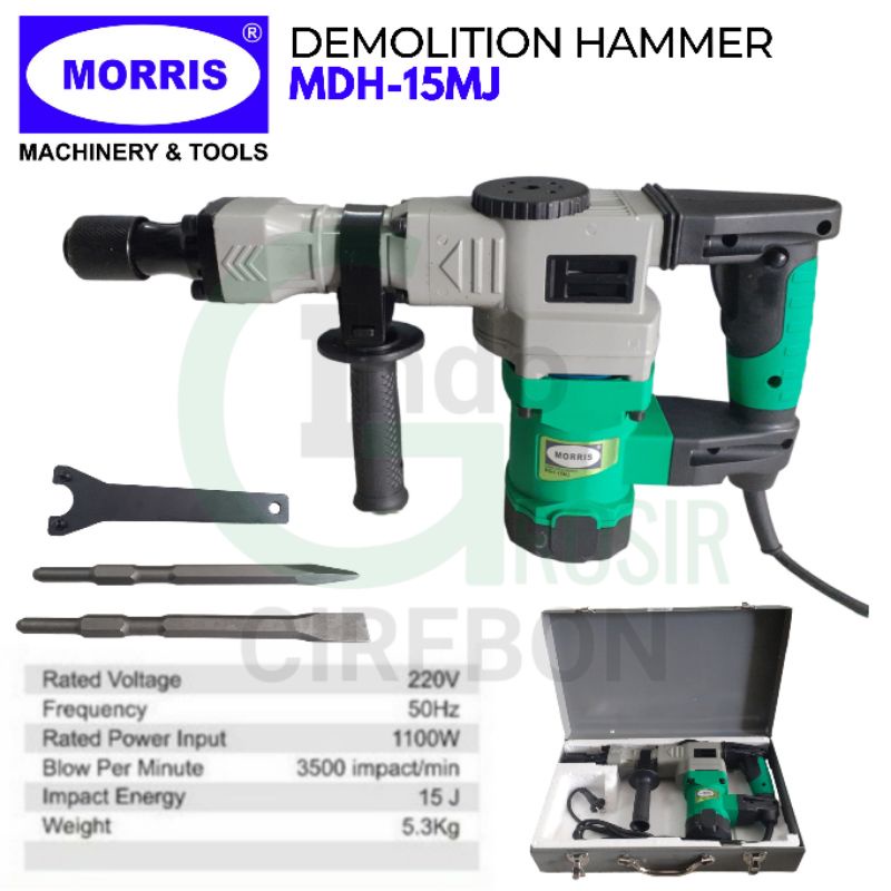 MORRIS Mesin Bor Bobok Beton Demolition Hammer MDH15MJ