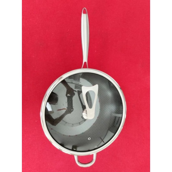 Kuali/Wajan honeycomb Stainless SUS 316 Premium uk.34 cm