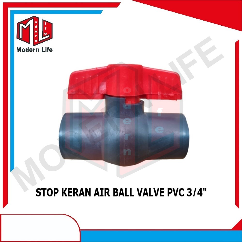 Ball Valve 3/4&quot; inch PVC Stop Kran Air Paralon Pipa