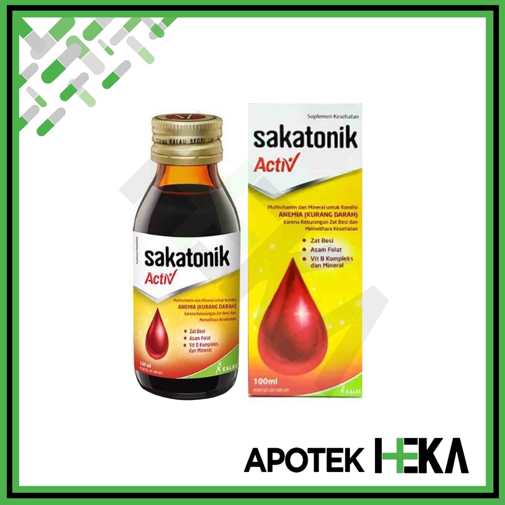 Sakatonik Activ Syrup - Sirup Multivitamin Zat Besi Tambah Darah (SEMARANG)