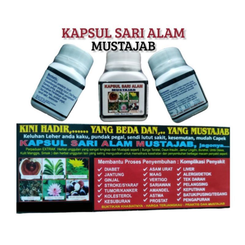 

Kapsul Sari Alam Mustajab (keseimbangan energi tubuh yin/yang)