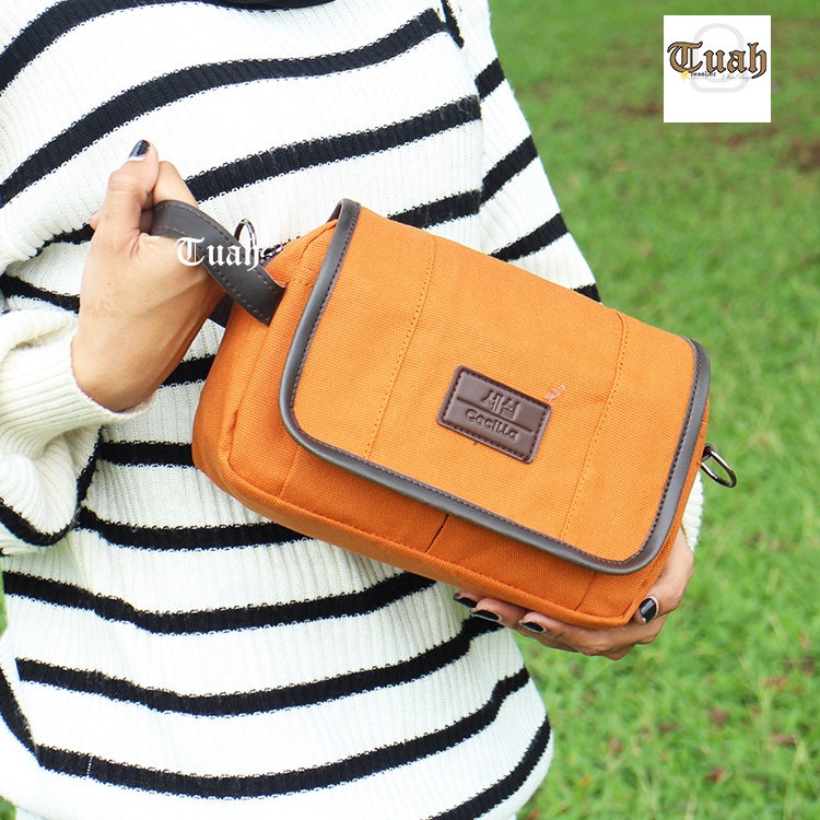 TUAH SLIMBAGS  Handbag Kanvas CeciLLa Premium Series high quality CV -11 / Tas Wanita Elegan / Tas Selempang Wanita / Dompet Wanita / Tas Wanita Kekinian &amp; Terlaris