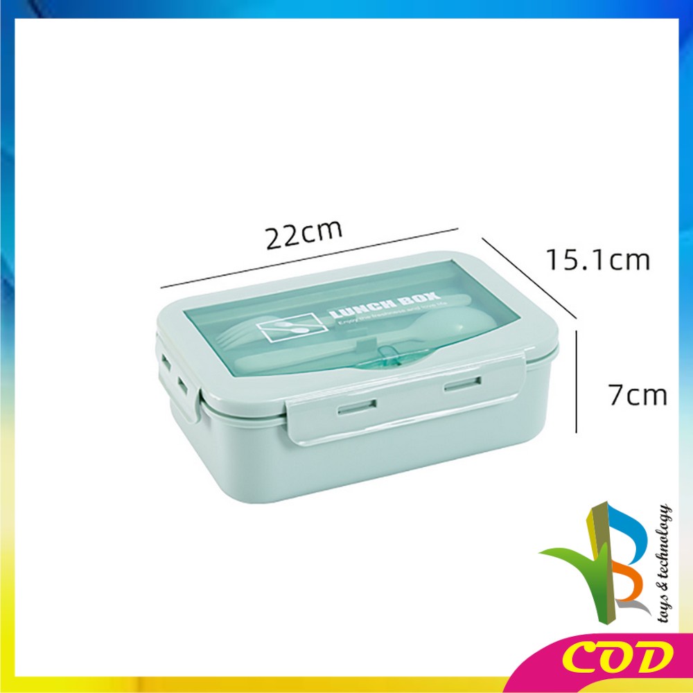 RB-C450 Lunch Box Set Tempat Makan Dengan Sendok Food Grade / Kotak Bekal Makanan Bento Box Portable