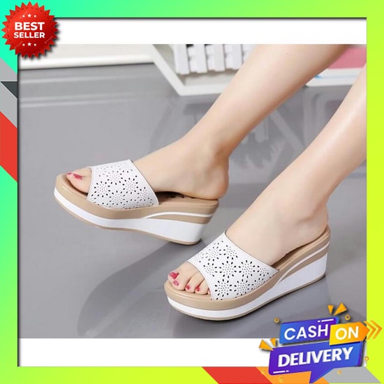 Sandal Wedges Wanita Terbaru / Sandal Wedges Wanita Casual Anti Selip Bestseller / Ym 02 Sandal Japi