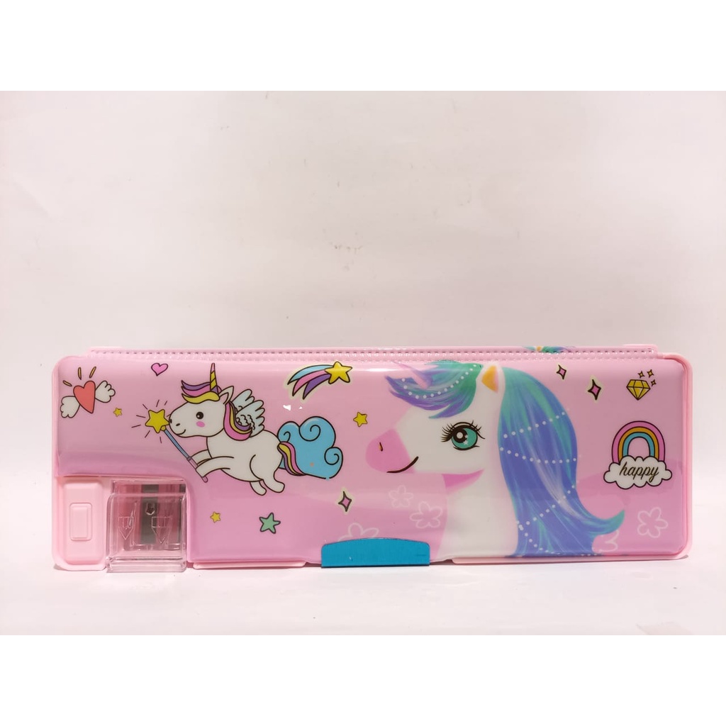

Tempat pensil magnet 2 sisi + rautan 2 lubang / kotak pensil magnet karakter