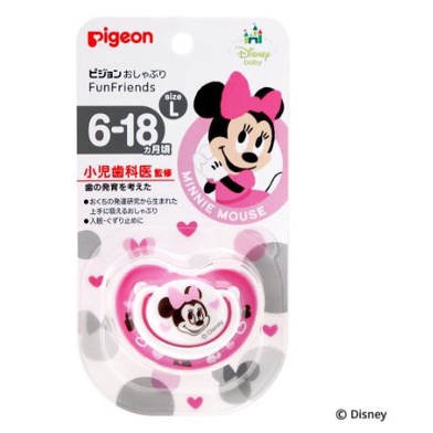 PIGEON Silicone PACIFIER MICKEY MINNIE DISNEY FUNFRIENDS Import Ukuran S, M, L Soother Empeng Bayi ASLI