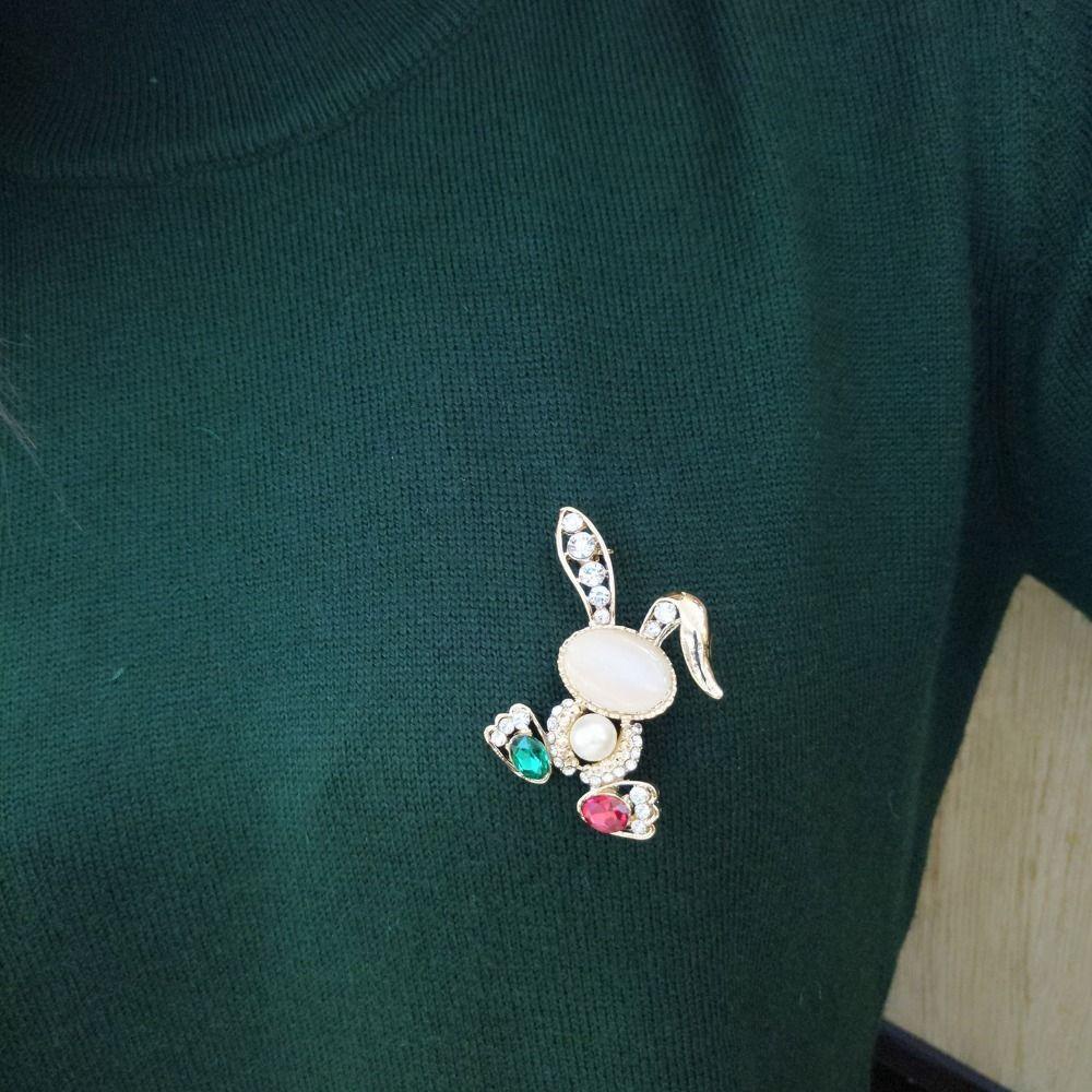 Bros Kelinci Agustina Pesona Temperamen Mutiara Hewan Mewah Untuk Wanita Aksesoris Jas