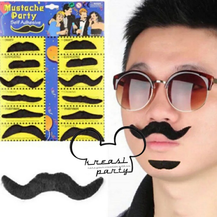 Kumis Palsu Warna Hitam / Mainan Kumis Palsu / Kumis Palsu