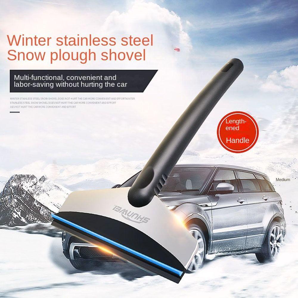 LANFY Ice Scraper Stainless Steel Snow Removal Cleaning Sikat Kaca Pembersih Alat Pembersih Kerak Kaca Defrosting