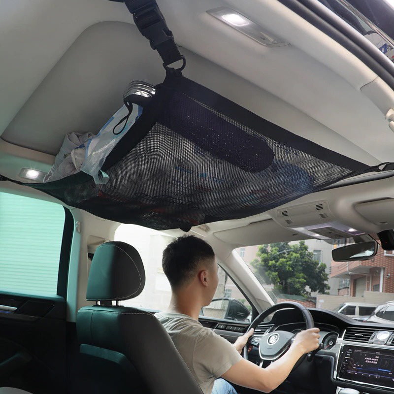 Tas Jaring Mesh Organizer Barang Adjustable Untuk Atap Mobil SUV