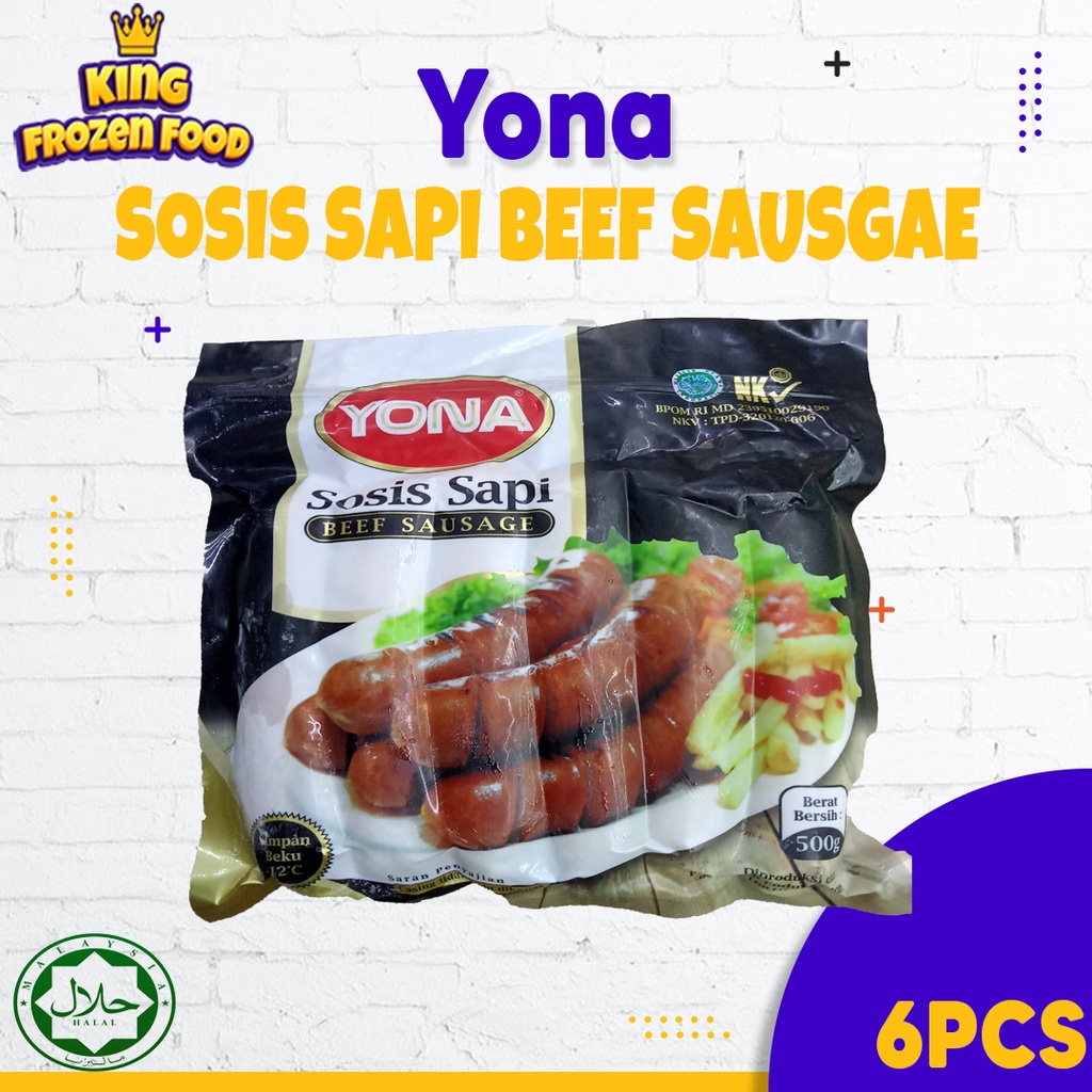 Yona Sosis Bakar/Beef Sausage Isi 6pcs