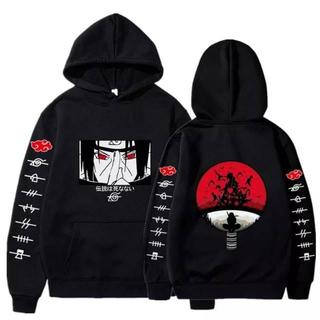 Jaket Sweater Hoodie One Piece  Anime Naruto Hitam Premium - Sweater Hoodie Anime One Piece Kartun Naruto Kekinian Bahan Flece Tebal Gramasi 280 Size Lengkap S-M-L-XL-XXL