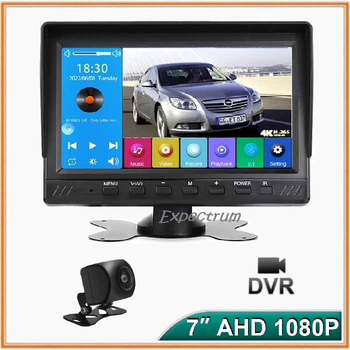 Monitor TV AHD 7&quot; MP5, CAR DVR Recording IPS Screen, Rear AHD Camera