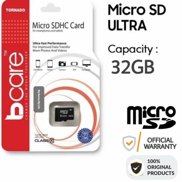 BCare MicroSD Memory Card 32GB / Micro SDHC Memory Card Original