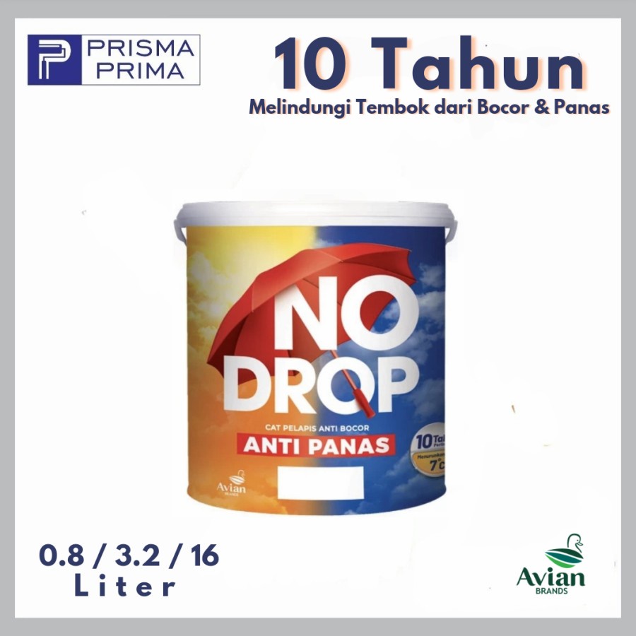 Avian No Drop Anti Panas Cat Pelapis Anti Bocor Waterproofing 3.2 Liter 4 5 Kg