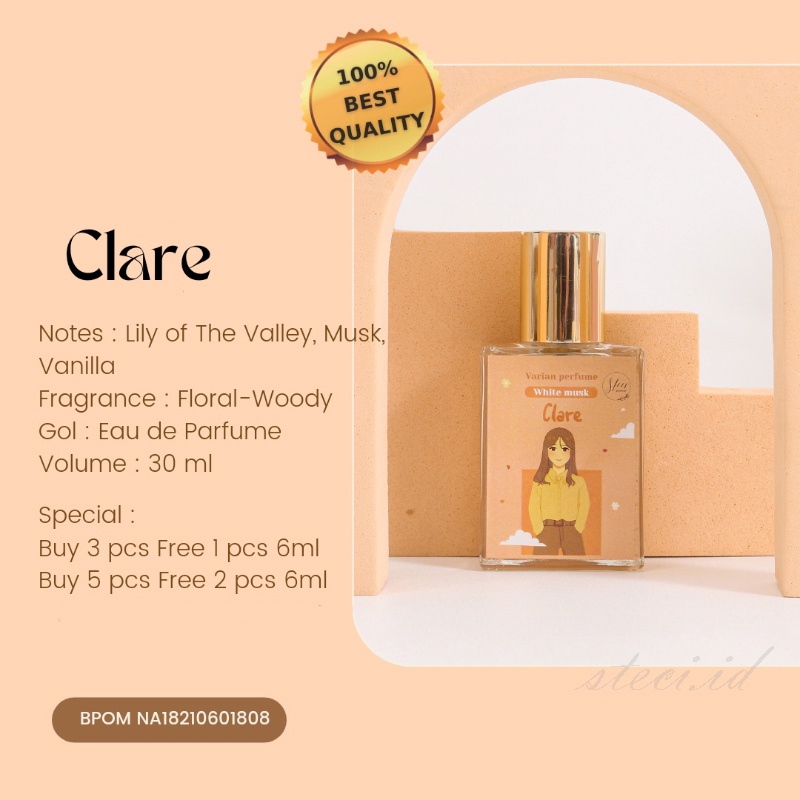CLARE SPRAY 30ml | STECI PARFUM EDP | eau de parfume pria wanita non alkohol inspired perfum bpom sp