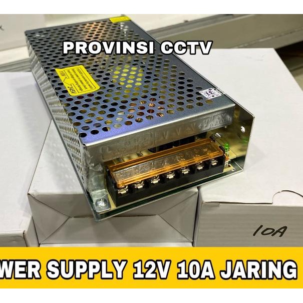 Power Supply DC 12V 10A Jaring / Power Supply CCTV