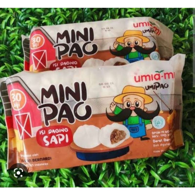 

umia mi mini pao daging sapi daging ayam isi 30pcs 480gram