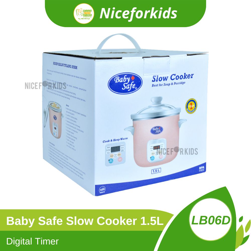 Baby Safe Slow Cooker Digital Timer 1.5L (LB06D) / Alat Masak Makanan Bayi