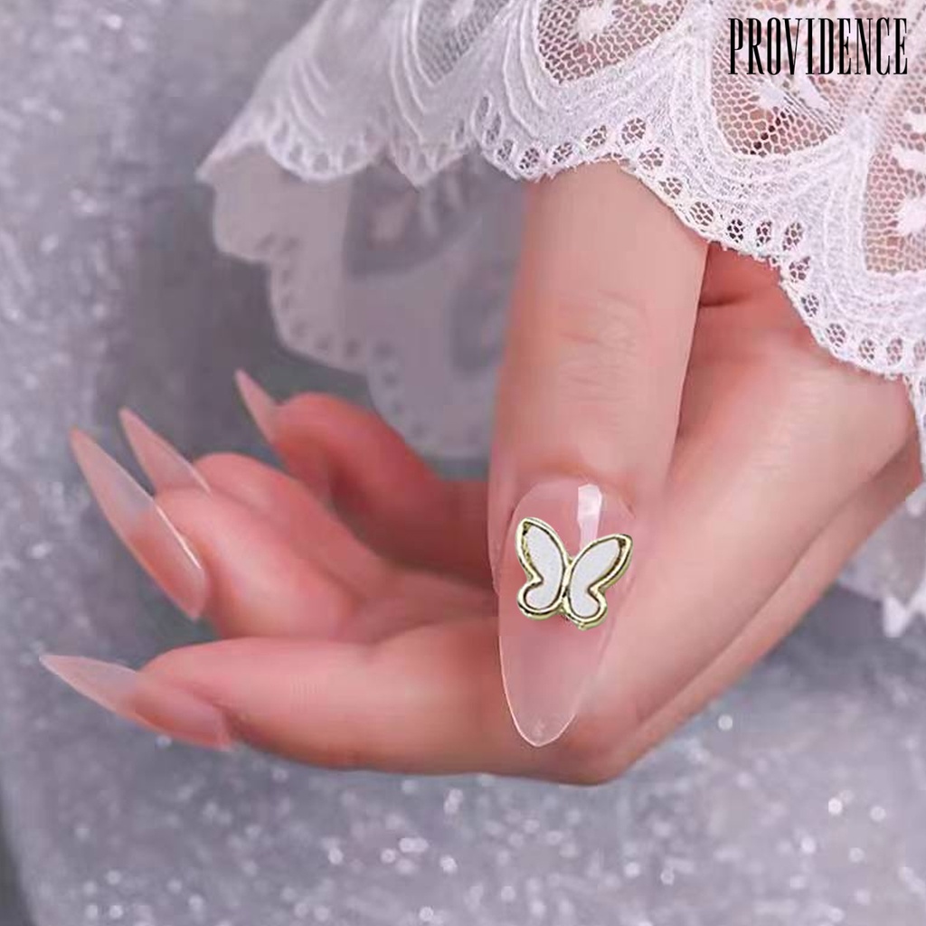 10 Pcs Kupu-Kupu 3D Glitter Shining Tiga Dimensi Nonfalling Untuk Dekorasi Manicure