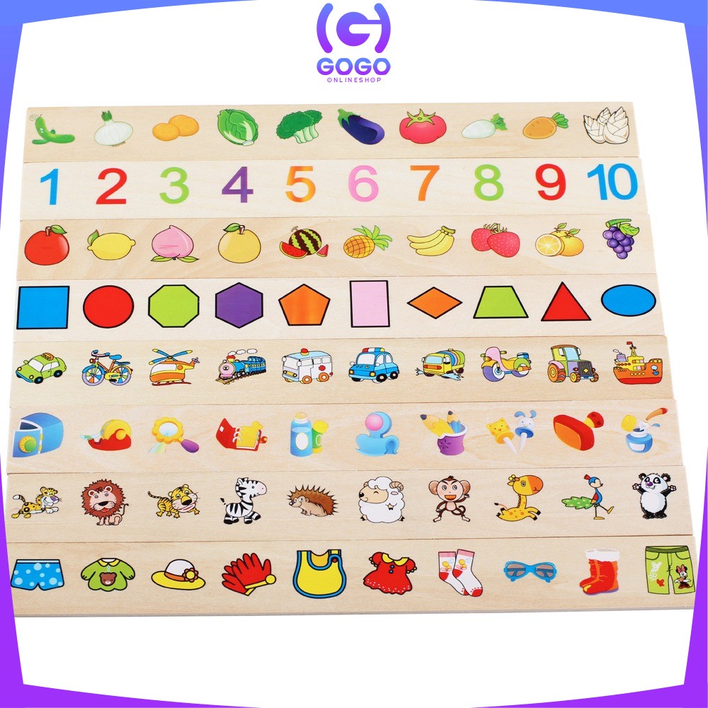 GOGO-M176 Mainan Anak Puzzle Kayu Mainan Edukasi Bergambar Montessori Toys / Puzzle Anak Wooden Toys