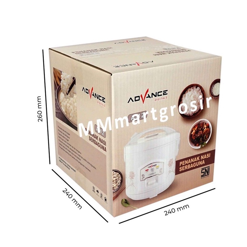 Advance Rice Cooker A12 / Penanak Nasi / Magic Com 1.2 Liter / Anti Lengket