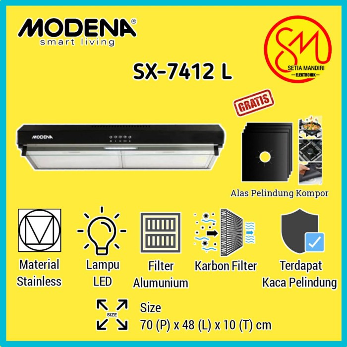 Slow Cooker Modena Sx7412L Cooker Hood 70Cm Fresco Sx 7412 L - Sx7412 - 7412L