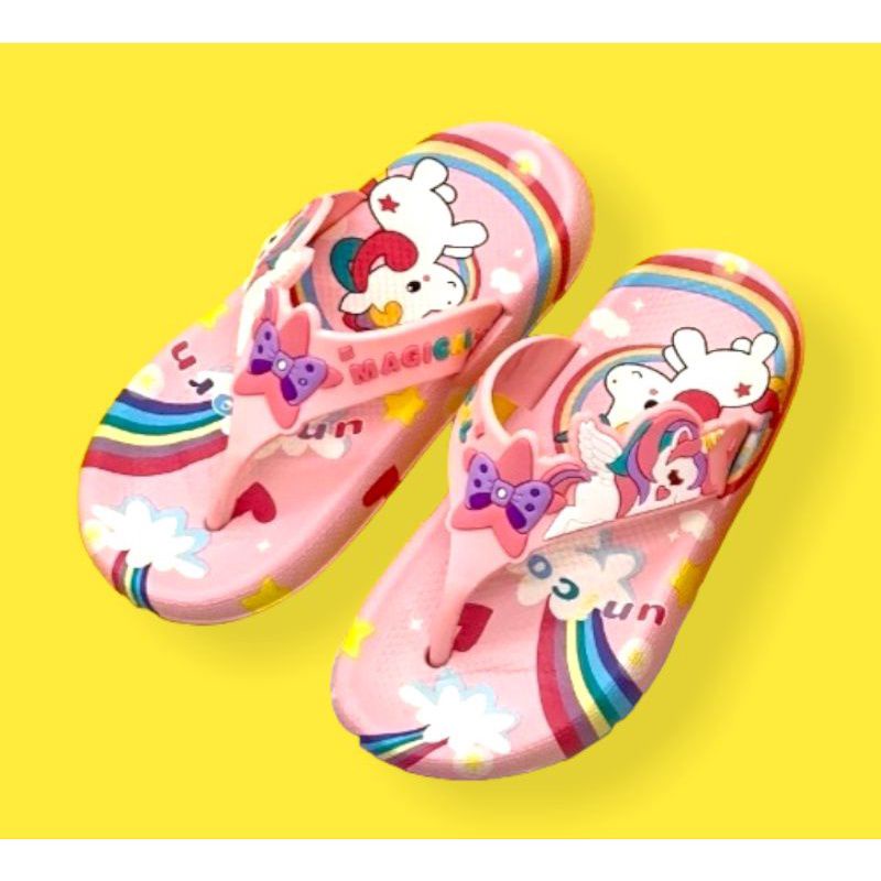 Sandal Jepit Anak Perempuan Motif Unicorn Sandal Anak Motif Kuda Pony Terbaru Sandal Anak Cewek Karet Jelly Import