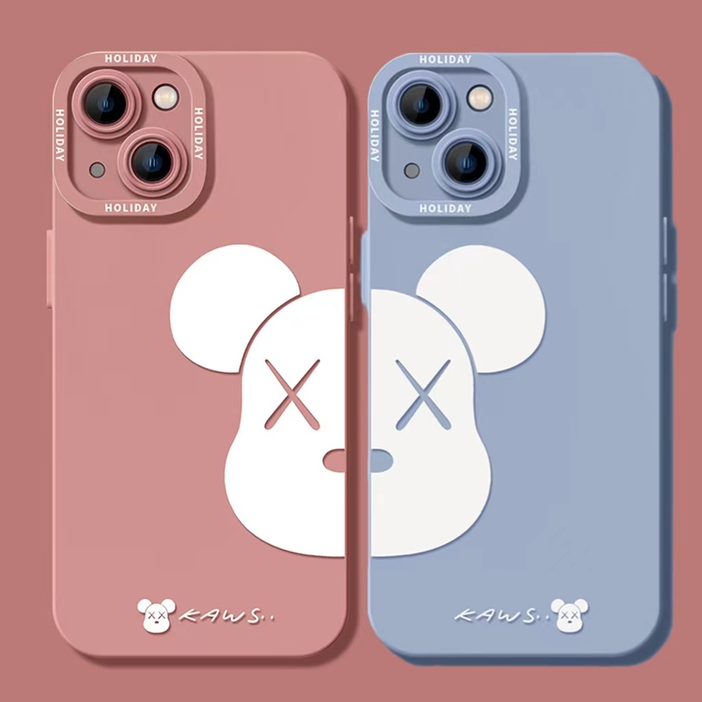 Ins Casing iPhone 14 14pro 14Plus 14prm 13 13pro 13pro 11 7Plus 8Plus Xr XS 12pro Max Motif Violent Bear