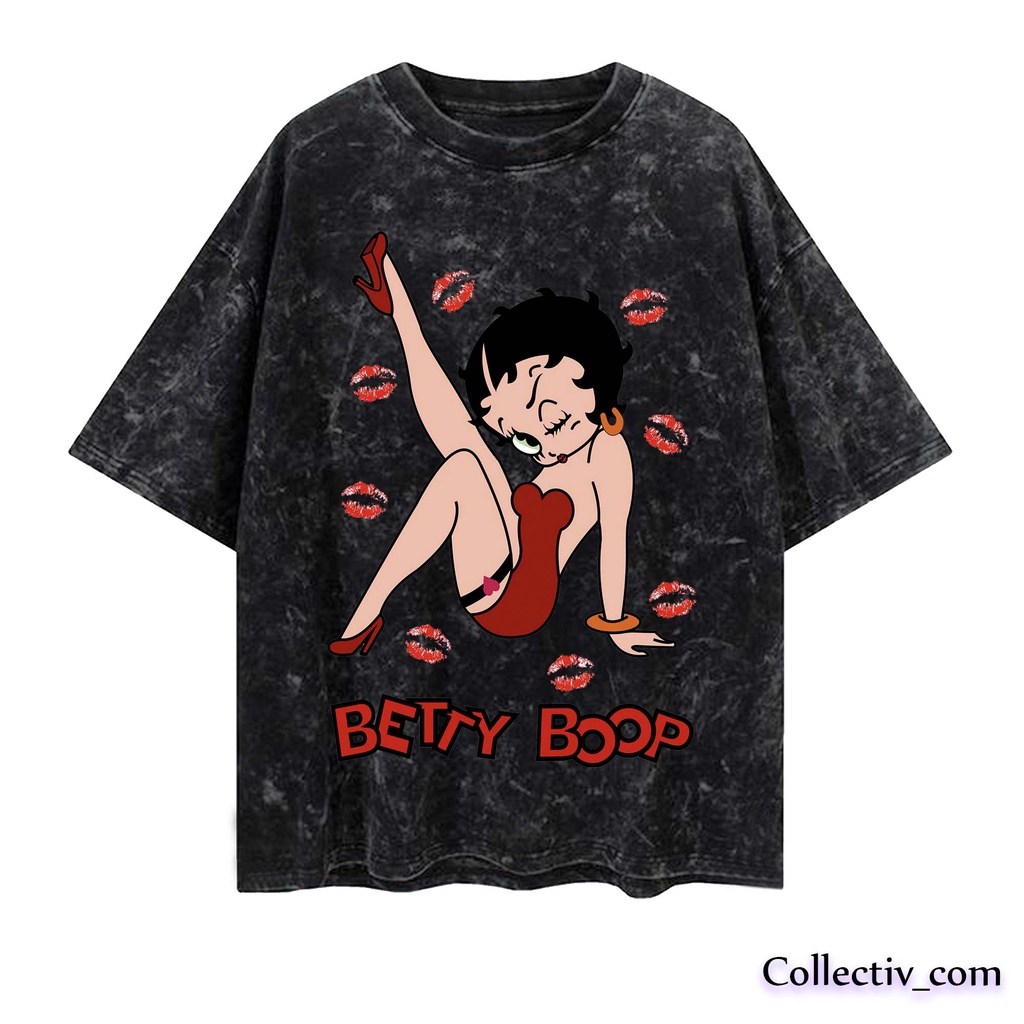 Betty Boop Vintage tee Oversize Washed Tshirt Betty Boop Oversize Washed Tee