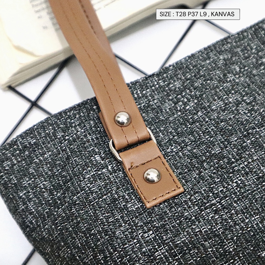 Tas Tote Totebag Kanvas Murah Semarang Motif Daun Simpel Kuliah Kerja Jalan Jalan Bisa COD