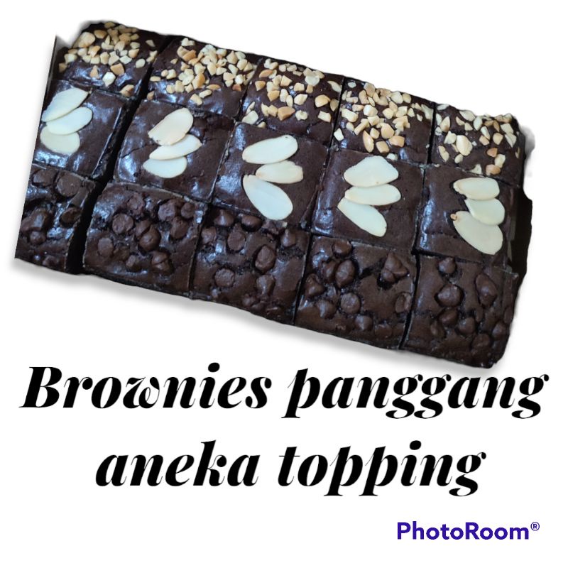 

Brownies Panggang Sekat/non sekat 5 pilihan Topping