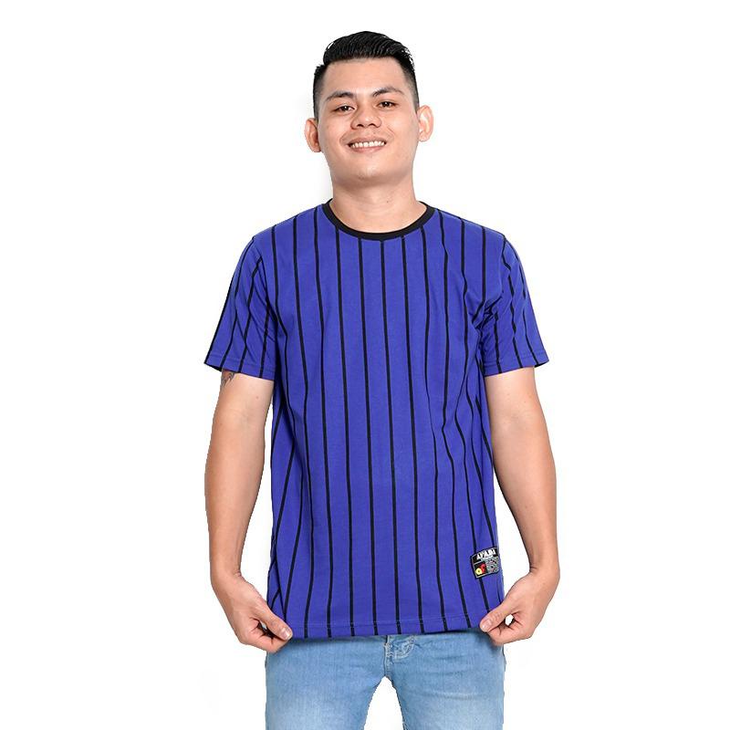 Noveli wear - Kaos stripe salur belang belang kerah bulat dewasa | kaos salur garis garis pria lengan pendek size M L XL