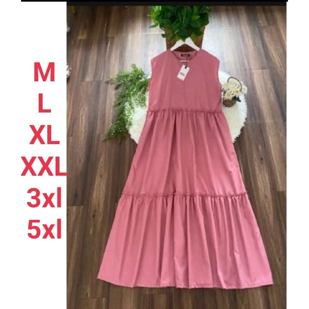 Inner Dress Muslim Polos / Inner Terbaru Tanpa Lengan Size Jumbo M L XL XXL 3XL 5XL / Inner Rempel L