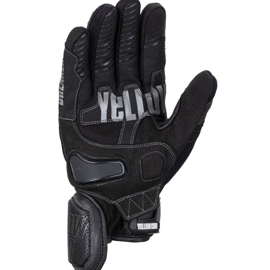 YELLOW CORN RIDING GLOVES YG-334 GUNMETAL