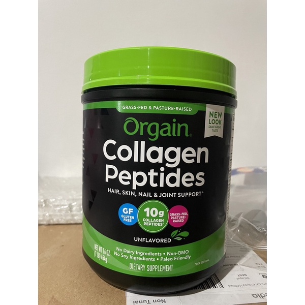 orgain collagen peptides original unflavored 454 gram | original orgain collagen peptides