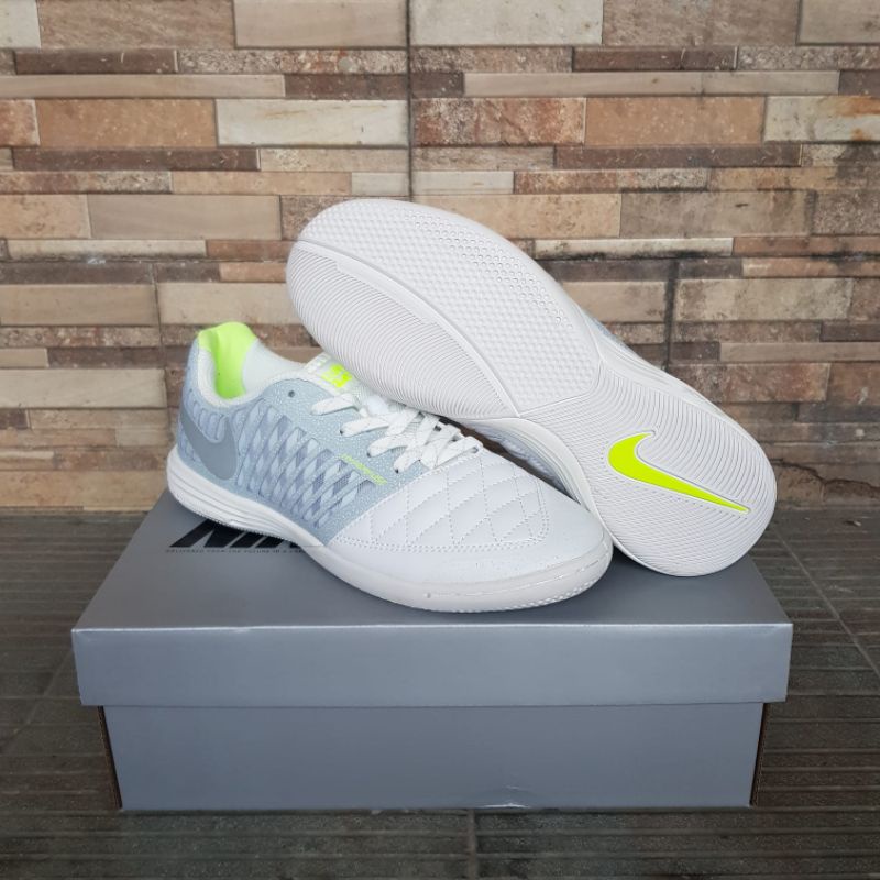SEPATU FUTSAL LUNAR GATO2 WHITE GRAY IC-SEPATU FUTSAL