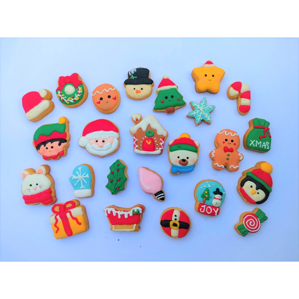 

SATUAN - COOKIES NATAL / Cookies hias natal / Kue kering Natal / Mini Christmas Cookies / Christmas Cookies