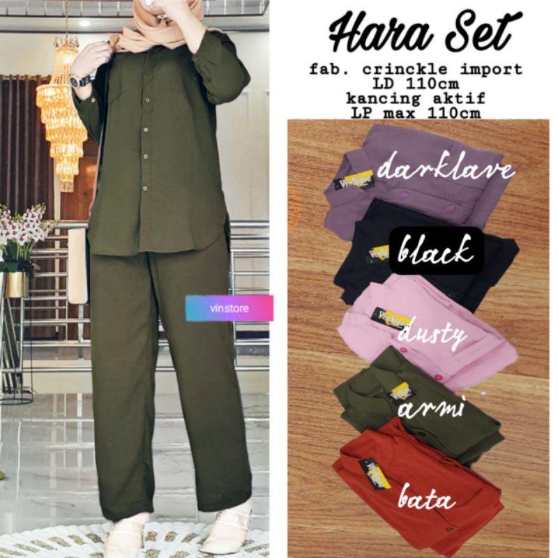 ONE SET WANITA POLOS || HARA SET LD 110 || BY VINS