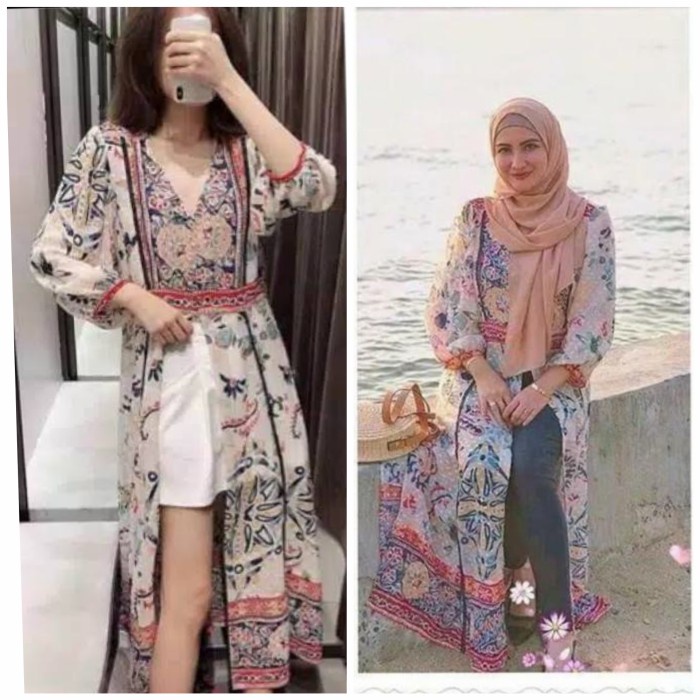 Outer Dress Pantai Long Beach Long Outer Zara Gamis Pantai Dress Pantai