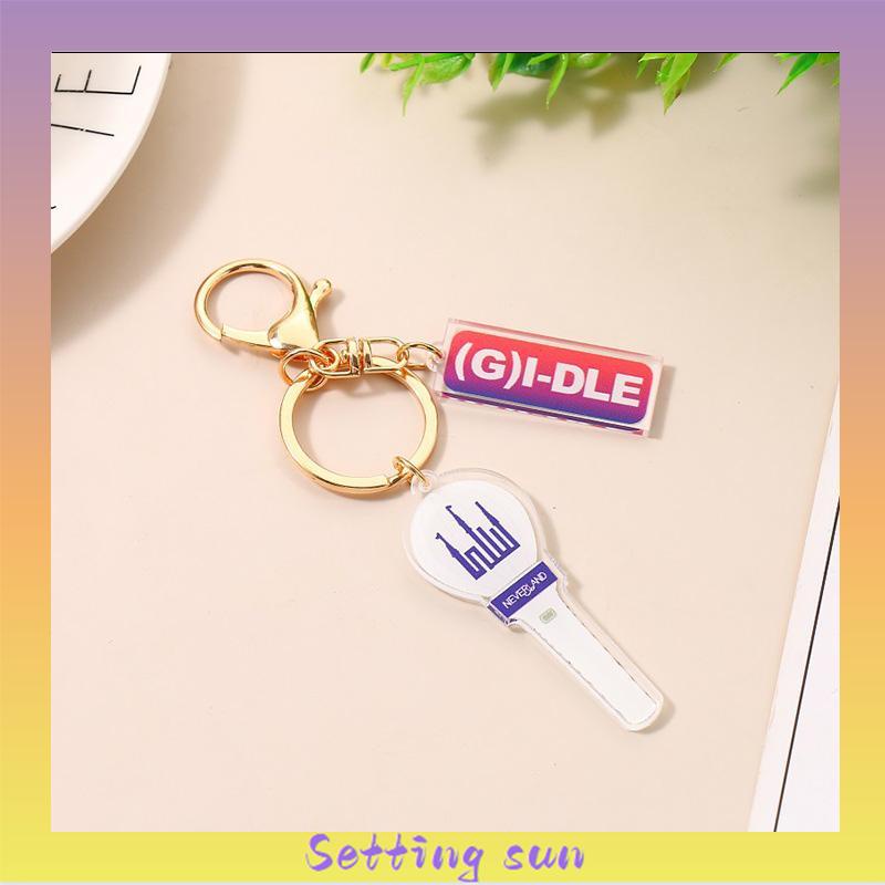 NCT/BLACK PINK/BTS/ITZY Gantungan Kunci Mini Key Chuain Lucu Kpop Keychain Akrilik Mendukung Aksesoris TN